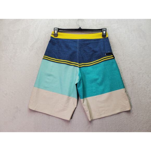 RIP CURL Board Shorts Men's Size 29 Multi Polyester Flat Front Drawstring Logo - Picture 2 of 8